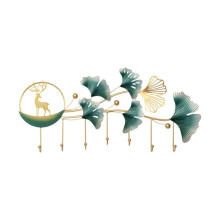 Wall Mounted Coat Rack with Metal Hooks, SpaceSaving Entryway Clothes and Hat Hanger