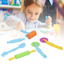 Knetwerkzeug-Set aus 6 Teilen für Kinder – Modellierwerkzeuge, Rollen, Schneide- und Förmchen Werkzeug