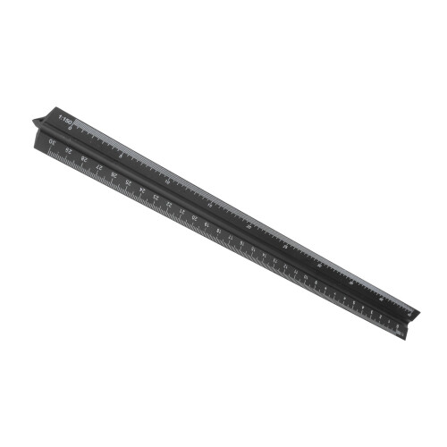 Triangular Scale Ruler 11.8in for Precision Drawing Aluminum Alloy Material 1