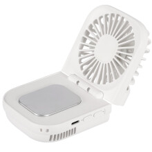 Portable USB Fan with DualCore Rapid Cooling, Mini Rechargeable 3Speed Folding Design for Outdoor and Office