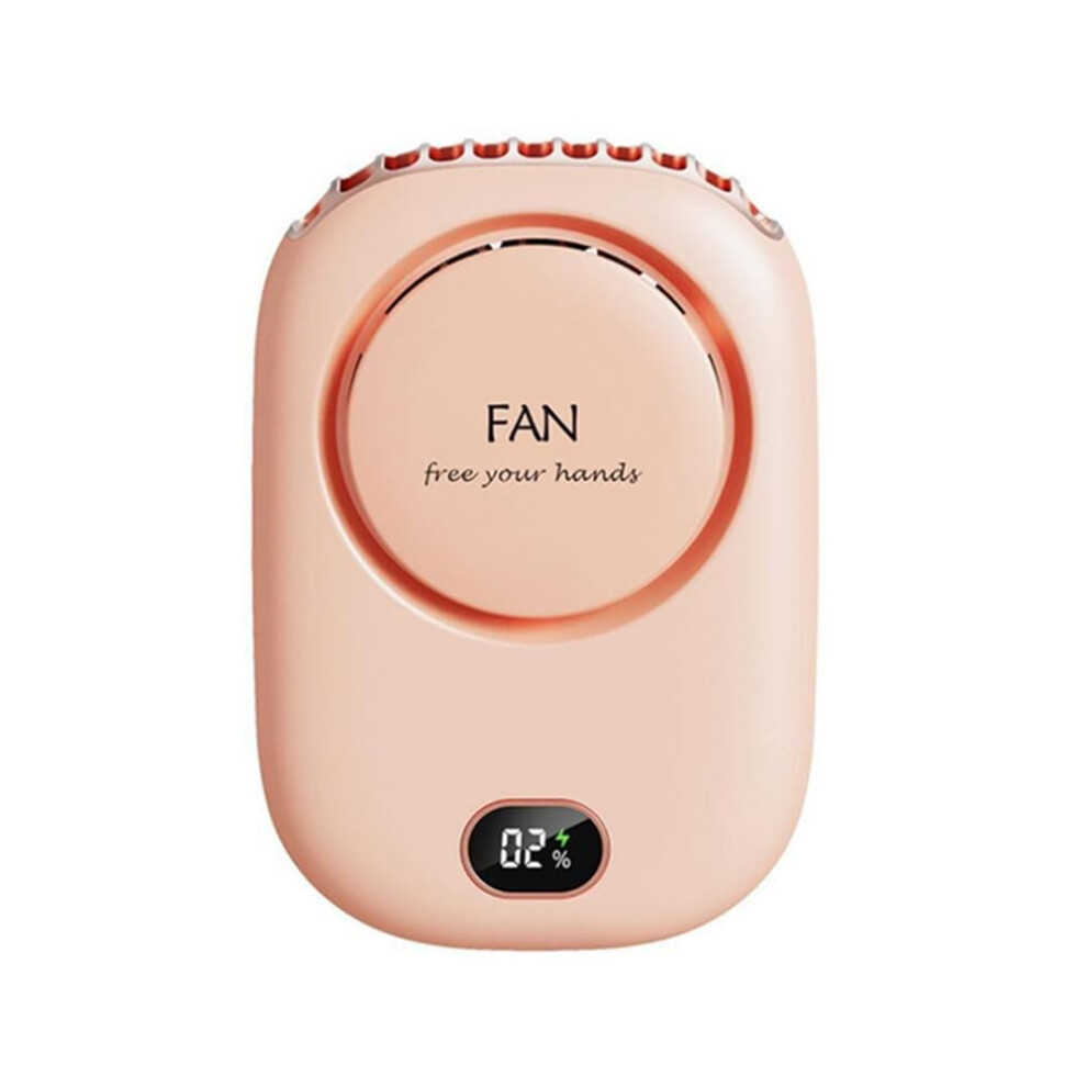 Neck Fan With 2000Mah Usb Rechargeable Battery, Hands Cooling, 3 Speed Wearable Fan Pink 9094768735466