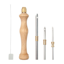 Needle Tool Set Rug Hooking Starter Kit, Adjustable Wooden Needle, Beginner Embroidery Supplies For Adults