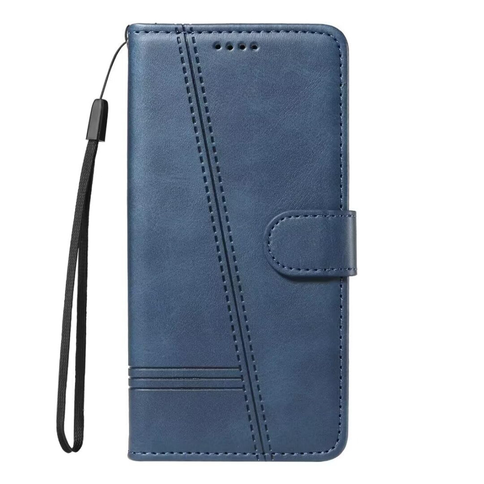 Case For Samsung Galaxy A22 5G Pu Leather Folio Wallet, Card Slots, Flip Shockproof Cover, Magnetic Kickstand, Blue 9199774474207