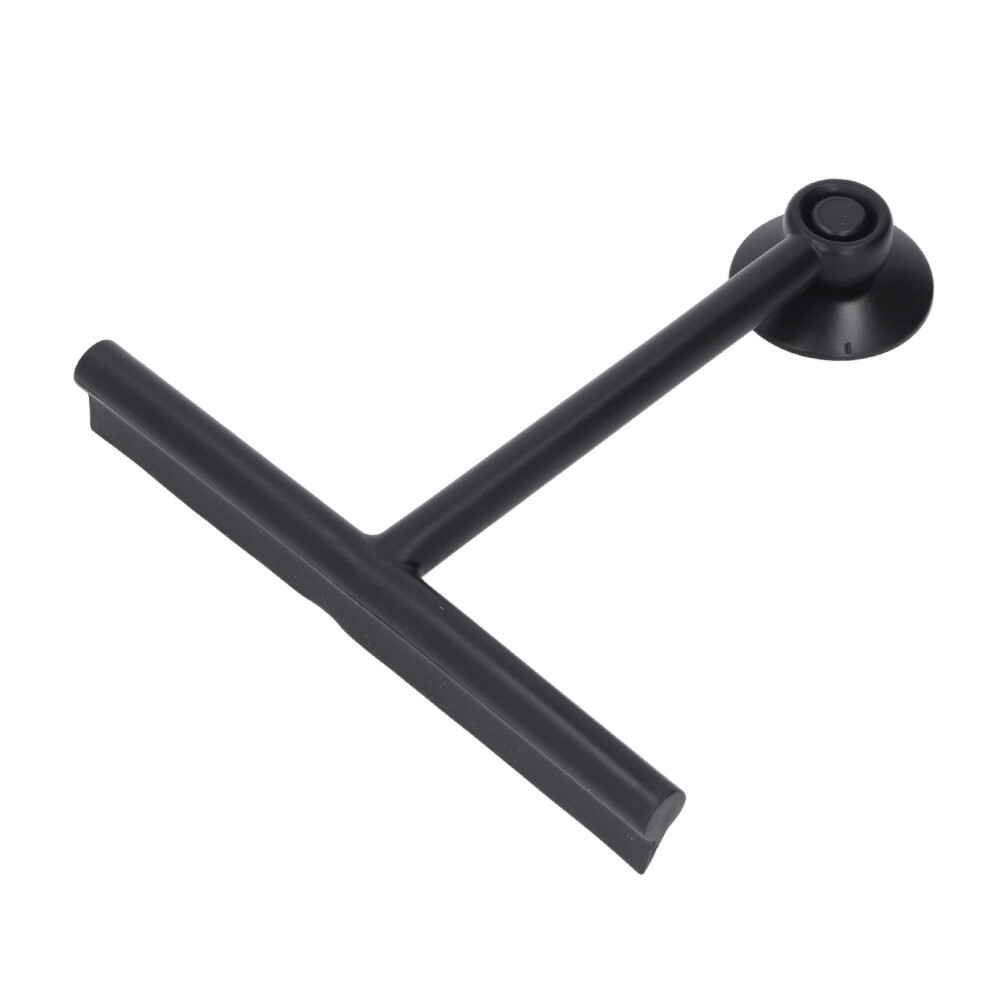 Black Rebust Shower Squeegee Glass Silicone Suction Cup All Purpose 25Cm