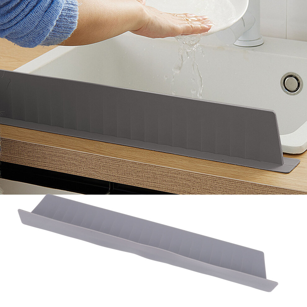 Dark/Gray Silicone Splash Guard For Kitchen Sink - Waterproof Barrier