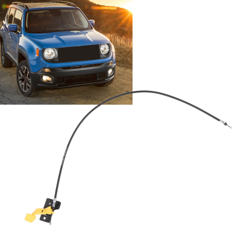 Hood Latch Release Cable Assembly For Jeep Renegade 2015-2023 Handle Yellow 8751378360303