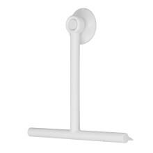 All Purpose Glass Shower Squeegee with Suction Cup Soft Silicone Reusable White