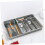 Expandable Silverware Drawer Organizer Tray Compartments Thickened PP Utensil Holder ScratchResistant EasyClean 2