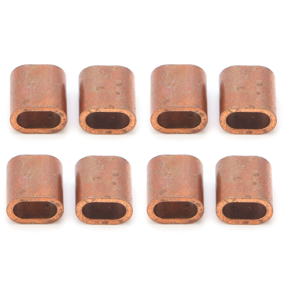 20Pcs Copper M3 Wire Rope Sleeve Crimping Loop Clamp Fastening Assortment 4921378361158