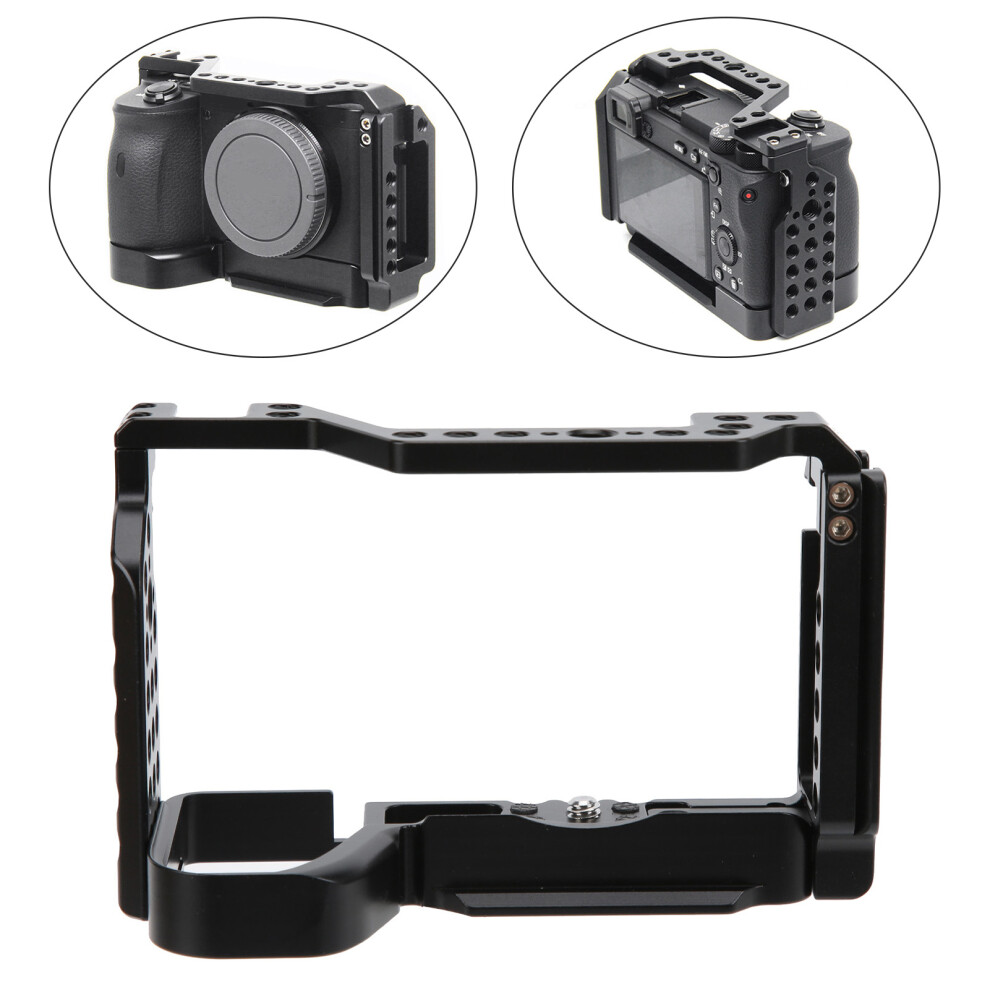 Aluminum Alloy Camera Cage For Sony A6600, Cold Shoe Mount Bronze 8731378362453