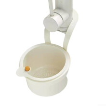 Sink Strainer Basket with Fine Mesh Filtration for Kitchen Food Waste, SnapOn Easy Install, White