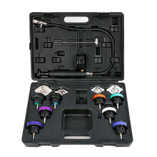 14PCS Automotive Radiator Pressure Tester Kit with Clear Gauge and Cooling System Vacuum Purge Tool