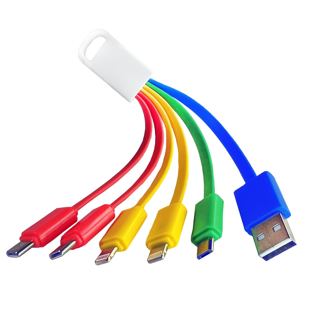5 In 1 Charging Cable Universal Multidevice Adapter For Iphone And Android, 2X Usbc, Fast Charge 9094768727591