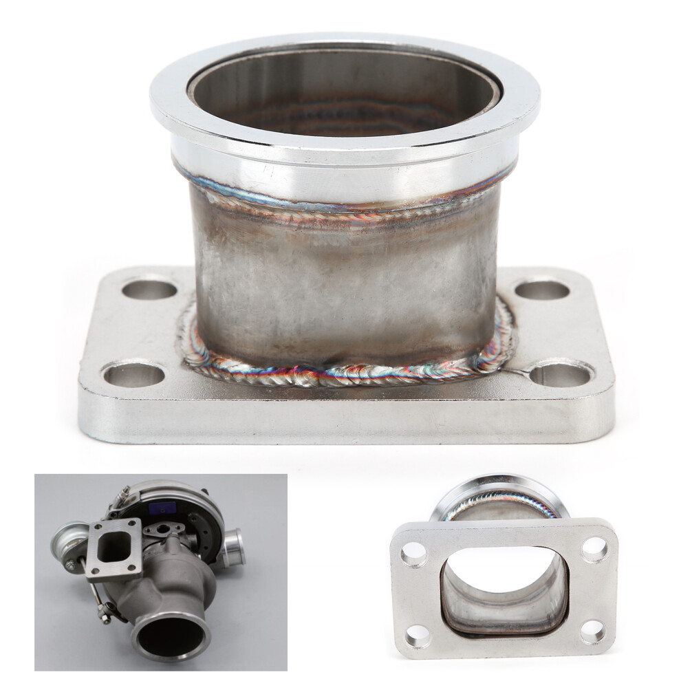 Stainless Steel Turbo Flange Adapter T3 4-Bolt To 2.5In V-Band 4691378370237