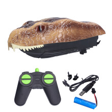 Oppladbare rampeleker med fjernstyrte alligatorhodebåter, morsomme måter å leke i bassenger og innsjøer, 2,4 GHz fjernstyrt naturtro