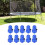 10Pcs Blue Trampoline Enclosure Pole Cap with Screw, Safety Rail Accessory 8
