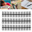 10 Pcs Black Plastic Loose Leaf Binding Spines 22mm 30 Holes 13