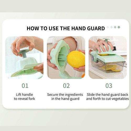 Vegetable Chopper and Mandoline Slicer with Container, MultiFunction Kitchen Cutting Tool 1