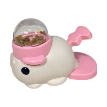 Interactive Dog Toy Dispenser, Automatic Feeder, SlowFeeding Food Toy, Pink Puppy Enrichment And Training