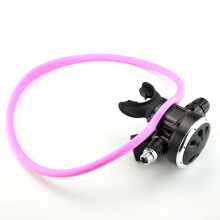 Diving Octopus Regulator Necklace Holder, Elastic Silicone, Frosted Pink, For Scuba Diving And Snorkeling