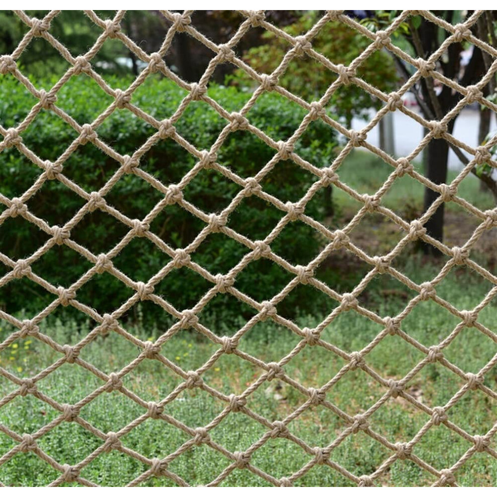Safety Net for Kids Durable Hemp Rope Netting for Balcony Stairs Playground Pets 3x4m