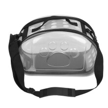 Gray Collapsible Pet Carrier Bag for Cats and Puppies, Plastic, Small S
