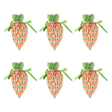 6Pcs Easter Hare Carrot Candy Bag For Candies Cookie-radish