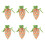 6Pcs Easter Hare Carrot Candy Bag For Candies Cookie-radish 1