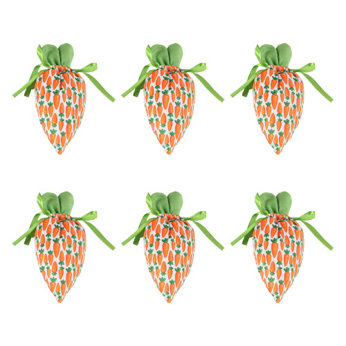 6Pcs Easter Hare Carrot Candy Bag For Candies Cookie-radish
