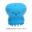 Compact Blue Pet Bath Brush with Integrated Shampoo Dispenser Soft Rubber 5