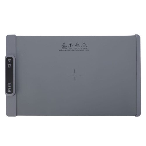 Compact Silicone Heating Tray Full Surface Portable 3 Temp Settings Grey
