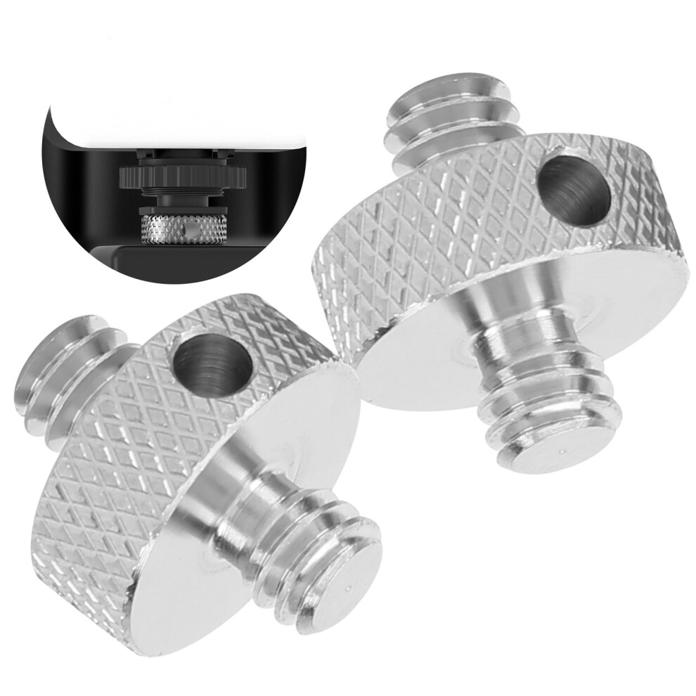 Durable 2Pcs 1/4In Male Double-Sided Screw Adapter For Photography Gear 8241378384251
