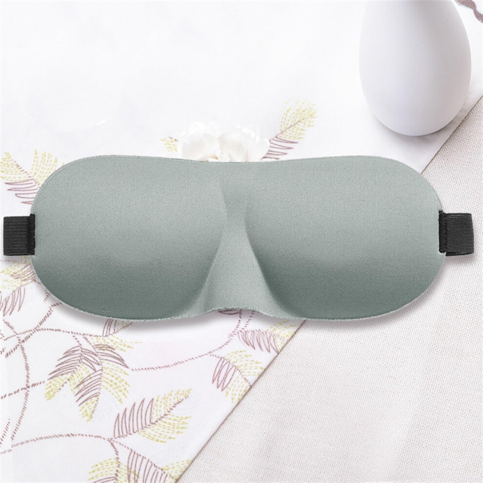 Grey 2Pcs 3D Contoured Sleeping Eye Mask For Travel, Soft Breathable Padded Blackout Blindfold