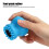 Compact Blue Pet Bath Brush with Integrated Shampoo Dispenser Soft Rubber 12
