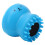 Compact Blue Pet Bath Brush with Integrated Shampoo Dispenser Soft Rubber 15