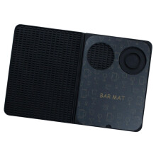Bar Mat For Home Bar And Bartender, Cocktail Bar Mat, NonSlip Silicone Glass Drying Mat, Folding Spill Mat, Serving Mat
