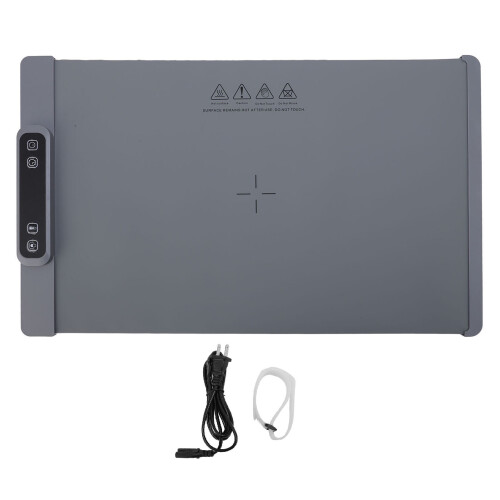 Compact Silicone Heating Tray Full Surface Portable 3 Temp Settings Grey 1