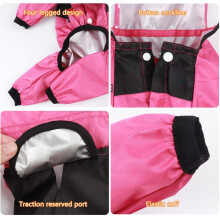Waterproof Pet Dog Raincoat Jacket with Transparent Hat in XS-4XL Sizes