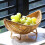 Wicker Fruit Basket Handwoven Rattan Serving Tray MultiPurpose Kitchen Storage Bowl 3