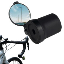 Handlebar Rear Mirror Rear Facing Scope, AntiGlare Glass, Lightweight Attachment, Full Rotation Visibility