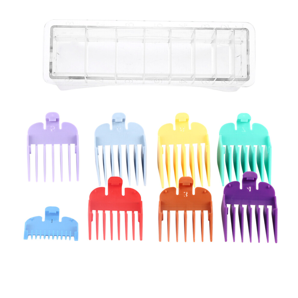 Coded Guides for Hair Clippers, 8 Premium ABS Plastic Replacement Combs with Adjustable Cutting Lengths for Hassle-free Haircuts, Compatible with Mos