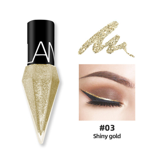 Υγρό eyeliner με γκλίτερ υψηλής χρώσης, αδιάβροχο, μακράς διαρκείας, λαμπερό μακιγιάζ 1