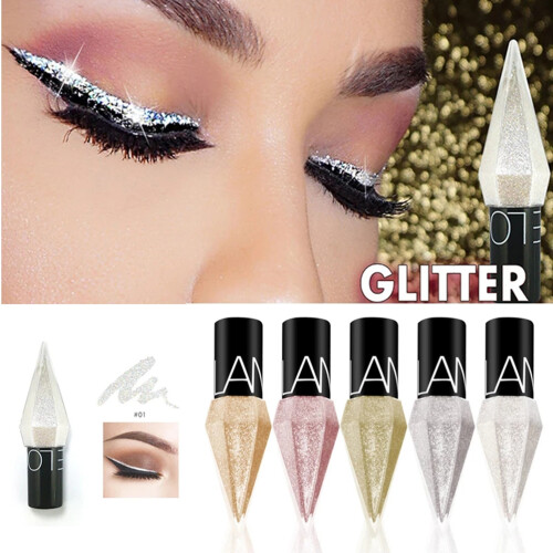 Υγρό eyeliner με γκλίτερ υψηλής χρώσης, αδιάβροχο, μακράς διαρκείας, λαμπερό μακιγιάζ 2