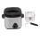 Friteuse compacte, extérieur en acier inoxydable, température variable, cuisson uniforme, poignée isolante, réglage de la température. 1