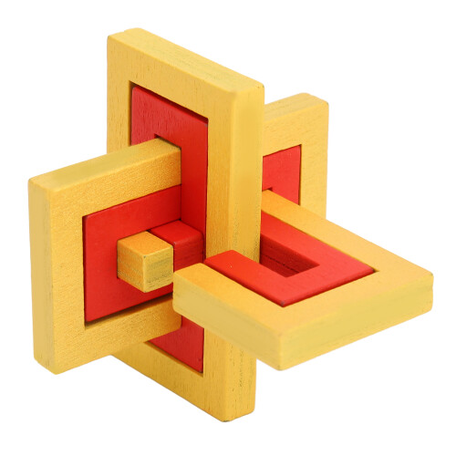 Problem Solving Ability Wooden Brain Teaser Intellectual Toy Develop Intelligence Exercise Brain Unique Design Non Toxic Handmade Puzzle Game 2