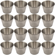 24-Packs Såskoppar Av Rostfritt Stål, Doppsåskoppar Av Kommersiell Kvalitet, Ramekin-Kryddkoppar Portionskoppar