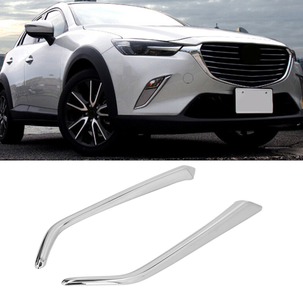 Mazda Cxâ3 2015Â2019 Chrome Fog Trim Strips - 2Pcs Abs Decoration Light 4931378395428