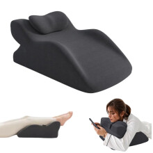 Ergonomic Pillow, Wedge Pillow, Washable Cover, After Surgery Lumbar Support, Blood Circulation, Black