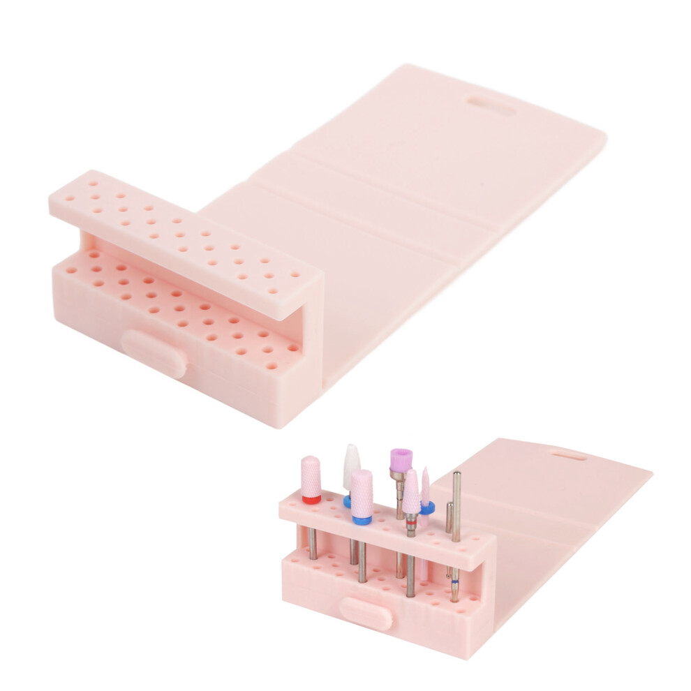22 Holes Silicone Nail Drill Bit Organizer Case, Foldable, Drinkable Material