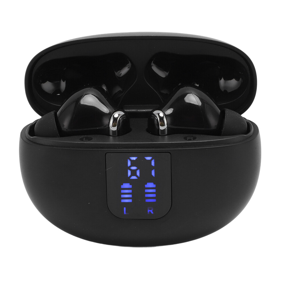Wireless Earbuds With Digital Display, Noise Reduction, Eq, 6-7H Play, Bluetooth 5.4, Charging Case Black 4931378397316